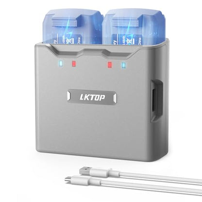 LKTOP Replacement DJI Mini 4K Battery Charging Hub, Mini 2/SE Fast Charger for DJI Mini4K/Mini2 Series Drone Accessories USB-C Power Adapter, Parallel Charge Dual Batteries, Charging Discharging Mode