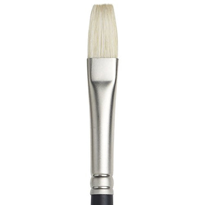 Winsor & Newton Artists' Oil Hog Paint Brush, Long Handle Size 6, Flat - size: #6, style: Flat