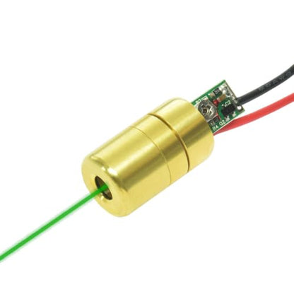 520nm Green Laser Module, VLM-520-02 LPT, Adjustable Focus, Class 2, less than 1mW, APC Driver, 7-10VDC for Industrial Alignment & OEM Integration