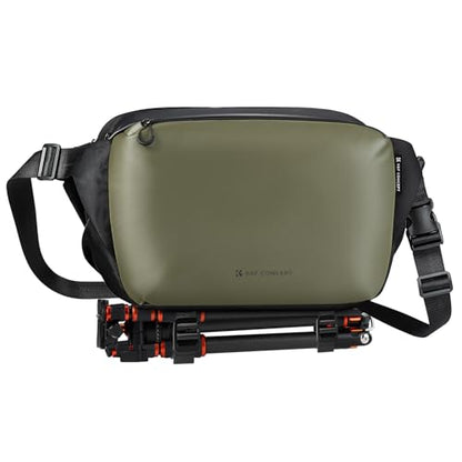 K&F CONCEPT Large Camera Sling Bag, Everyday Shoulder Bag - color: 12 Green Large