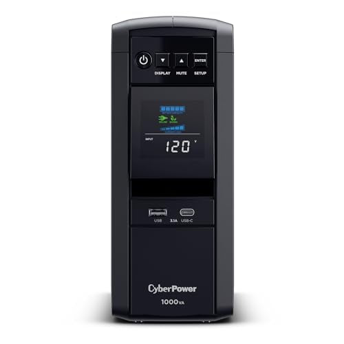 CyberPower CP1000PFCLCD PFC Sinewave UPS Battery Backup and Surge Protector - size: 1000VA, style: Mini-Tower