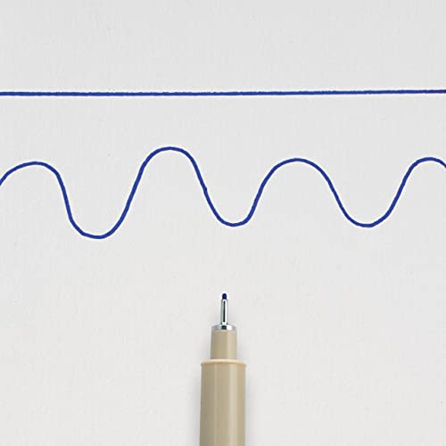 SAKURA PIGMA MICRON 05 FINELINER PEN, 0.45MM LINE WIDTH, PACK OF 2 (Royal Blue) - color: Royal Blue