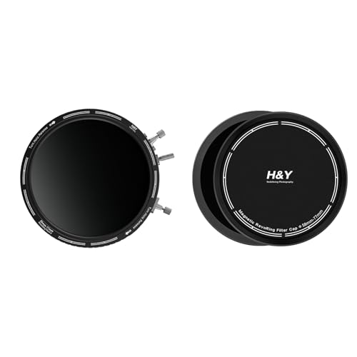 H&Y RevoRing Mark II 58-77mm Variable ND3-1000 & CPL in 1 Lens Filter+Cap | Adaptive-Size 58-77mm Variable ND3-1000 & CPL 3-in-1 Lens Filter + Cap Kit for 58/62/67/72/77mm Lenses, Wide-Angle Optics - color: RevoRing MarkII + RevoRing Cap, size: 58-77mm