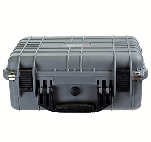 Eylar Standard 16" Gear, Equipment, Hard Camera Case Waterproof with Foam TSA Standards - color: Gray