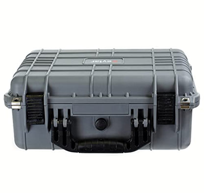 Eylar Standard 16" Gear, Equipment, Hard Camera Case Waterproof with Foam TSA Standards - color: Gray