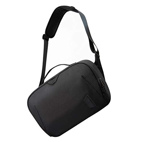 BAGSMART Canvas Camera Bag, Water-resistant Anti-Theft Women Men, Black