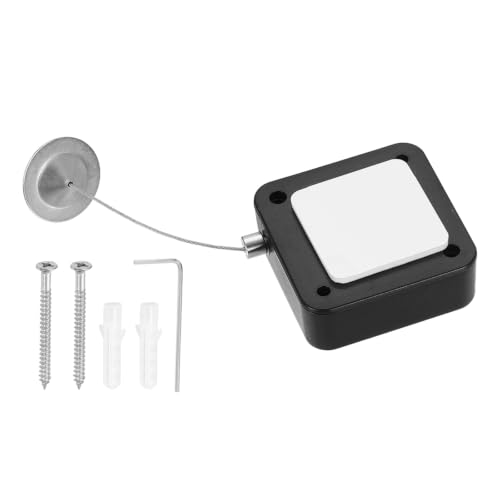 PATIKIL Retractable Remote Control Cable Tether 6.6ft /2M, Black 1 Set - color: Black, size: 6.6ft /2m