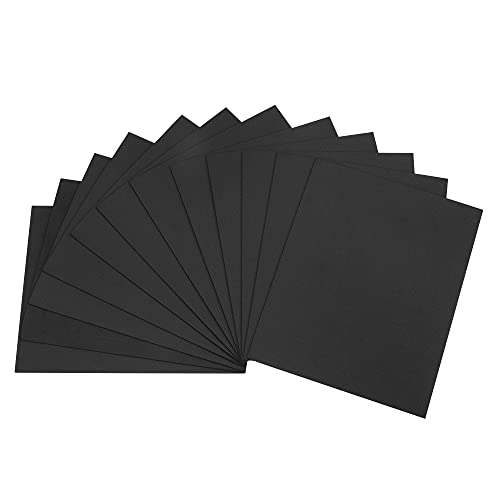 uxcell Black EVA Foam Sheets 11 x 8 Inch 1.7mm Thickness for Crafts DIY Projects, 12 Pcs - color: Black