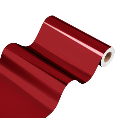 WESTICK Glossy Red Mirror Paper Peel and Stick Metallic Permanent Vinyl - color: 2.Red