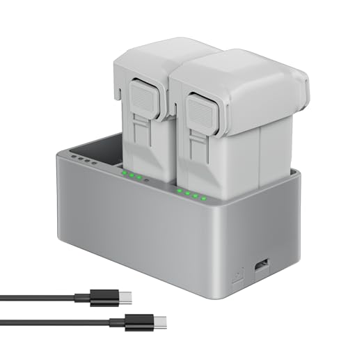 Mini 3/4 Pro Battery Plus 2 Pack and Two-Way Charging Hub, 3850mAh Replacement Intelligent Flight Battery Compatible with DJI Mini 3/4 Pro Drone, 47 Mins Max Flight Time