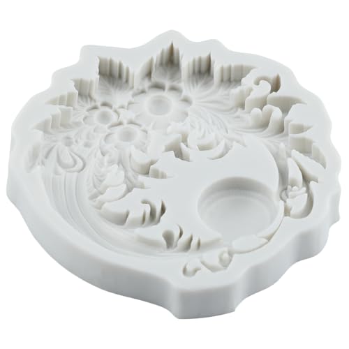 Baroque Silicone Mold Curlicues Scroll Lace Polymer Clay Mold - color: Style P