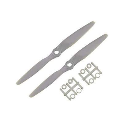 uxcell RC Propellers CW 6x4 Inch 2-Vane for Airplane Nylon Gray 2Pcs with Adapter Rings - size: 6x4 inch