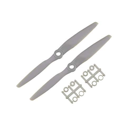 uxcell RC Propellers CW 6x4 Inch 2-Vane for Airplane Nylon Gray 2Pcs with Adapter Rings - size: 6x4 inch