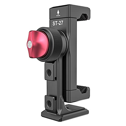 Metal Phone Tripod Mount 3 Cold Shoes & Arca Port, 360° Smartphone Tripod - size: ST-27