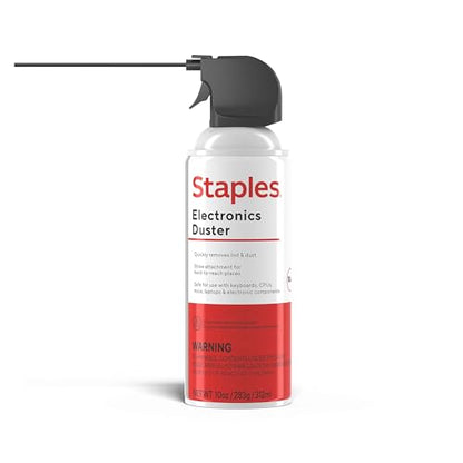 Staples Compressed Air Duster, 10 oz Can, Electronics & Keyboards, Office
