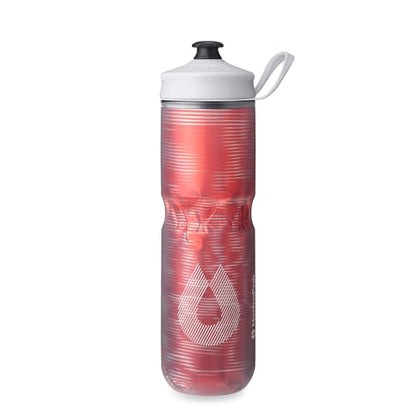 HydraPak Polar Sport Insulated Water Bottle (24oz, Pulse Red) - color: Pulse Red, style: 24oz/700ml