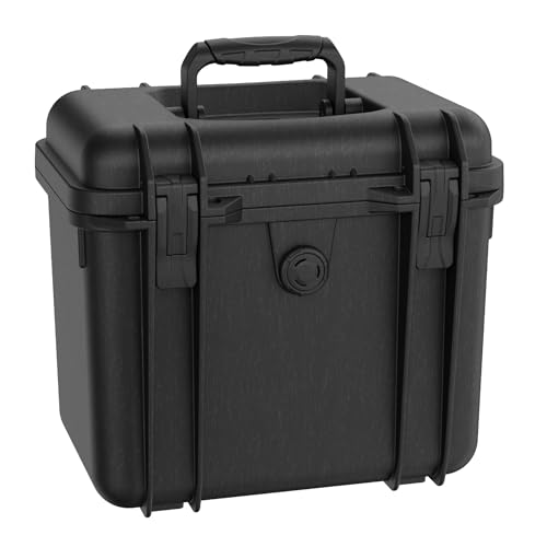 REFLEX CAMERA Hard Waterproof Top Loader IP67 Storage/Carry Case for Cameras, Lenses, Tools & Drones, Custom fit Foam & Security Lockable. 10.4" x 6.7" x 8.4" Dust & Impact Resistant
