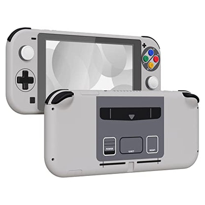 eXtremeRate SFC SNES Classic EU Style DIY Replacement Shell for Nintendo Switch Lite, NSL Handheld Controller Housing with Screen Protector, Custom Case Cover for Nintendo Switch Lite - color: Classic SFC SNES EU