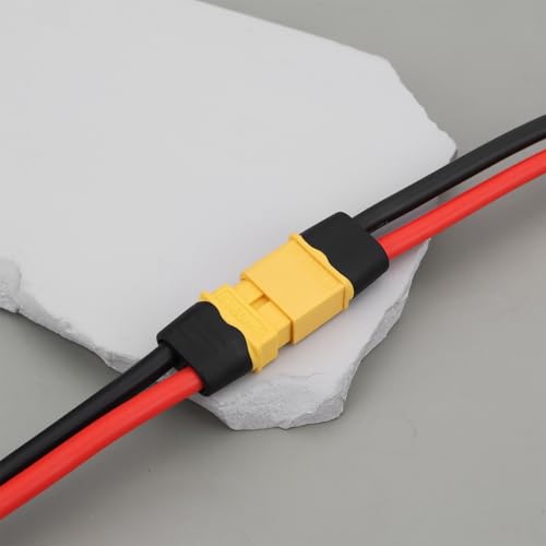 4Pcs XT60 Male Fmale Plug Socket Incl Silicone Cable Coupling for Model Car 15cm 12AWG - size: XT60