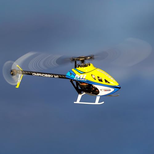 OMPHOBBY M1 V3 PRO BNF 100 Class 6CH Mini 3D RC Helicopter Yellow - color: Yellow