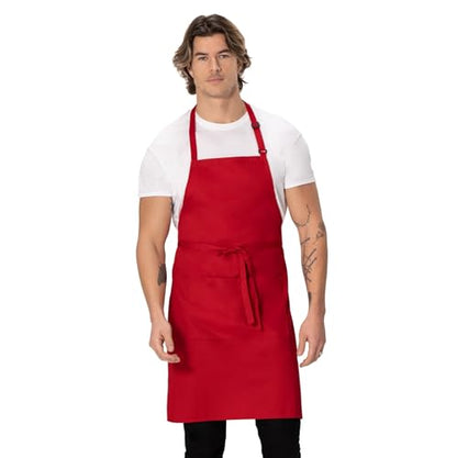 Chef Works Unisex Butcher Apron - color: Red