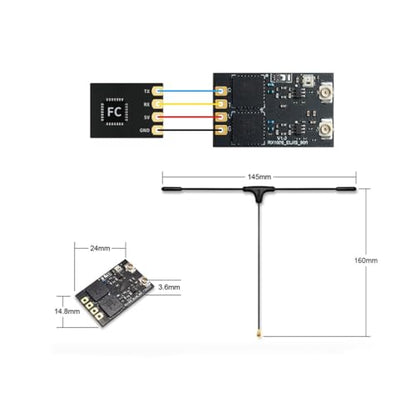 RP9-RX ELRS Diversity Receiver 868/915MHz with Telemetry Dual Antennas