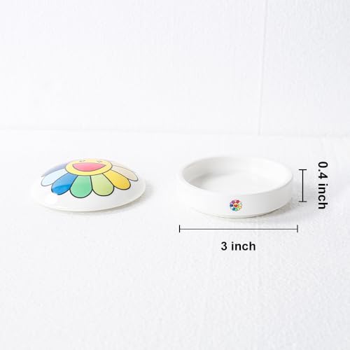 5 Layer Porcelain Paint Mixing Tray Saucer Nesting Trays, Ceramic Paint Palettes for Watercolor Gouache Painting, 3 inch, Stackable.