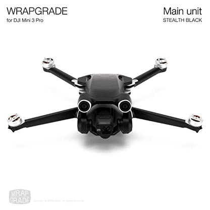 WRAPGRADE Skin Stickers Compatible with DJI Mini 3 Pro | Main Unit (Stealth Black) - color: Stealth Black