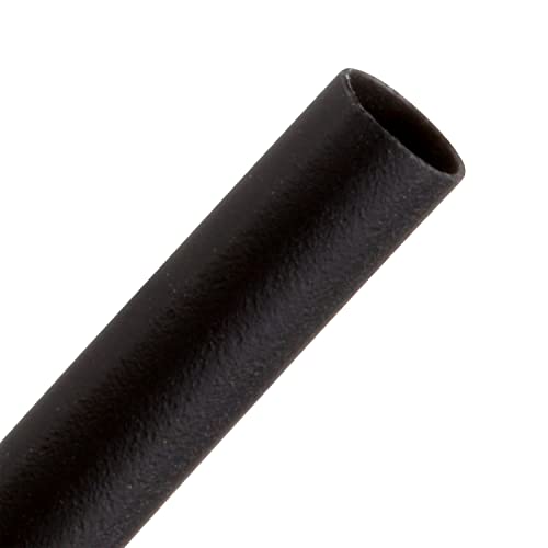 3M Heat Shrink Thin-Wall Tubing FP-301, Black, 1/8 in x 100 ft, 1 Spool
