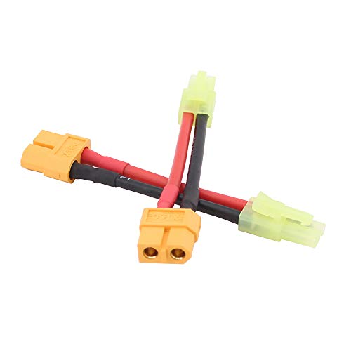 4pcs XT-60 XT60 Female to Plug for Mini Tamiya Male Connector Adapter for Airsoft/AR Drone(C79-4)