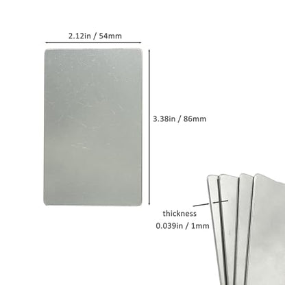 StayMax Metal Engraving Blank Stamping Blanks Metal Plate 10 Pack 3.3 * 2.1 Inch