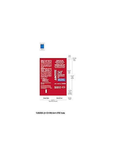 Loctite 1330799 243 Blue Oil Resistant Threadlocker Tube - 6 ml - size: 6-ml