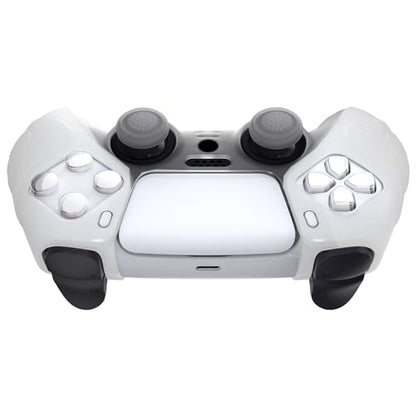 eXtremeRate PlayVital Glow in Dark - Green Guardian Edition Ergonomic Soft Anti-Slip Controller Silicone Case Cover for ps5, Rubber Protector Skins with Joystick Caps for ps5 Controller - color: Glow in Dark Green