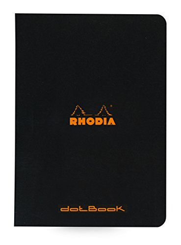 Rhodia Classic Dot Grid 6 X 8 1/4 A5 Black Cover Notebook - color: Black, size: 6 x 8 1/4, Dots paper