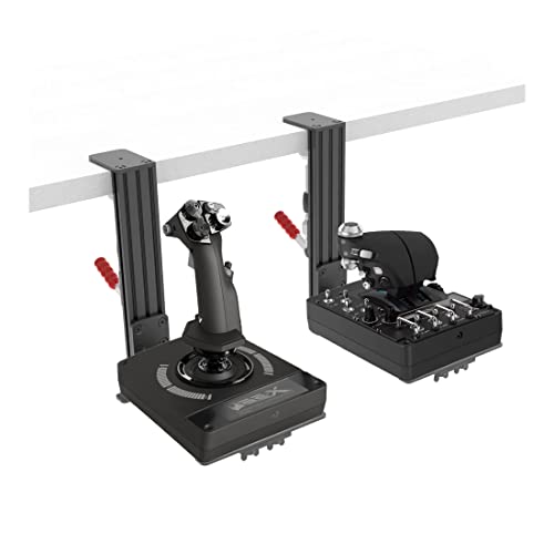 Hikig 2 Pack Desk Mount for Flight Sim Hand-Controller Compatible with Logitech X52 X56 Hotas, Thrustmaster HOTAS Warthog, T.16000M FCS, T.Flight, SimTask Farmstick, Sol-R1, Sol-R2, VKB, VPC, Winwing