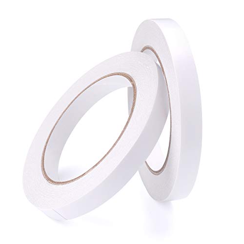 2 Rolls Double Sided Tape, 1/2 Inch x 90 Ft Two Sided Adhesive Tape - size: 1/2 inch (2 rolls)