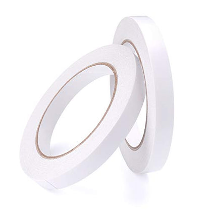 2 Rolls Double Sided Tape, 1/2 Inch x 90 Ft Two Sided Adhesive Tape - size: 1/2 inch (2 rolls)