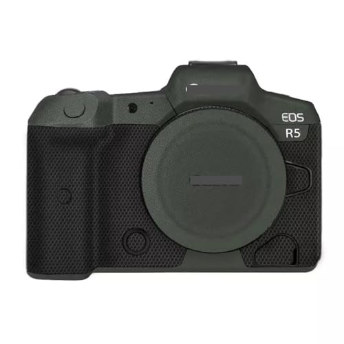 Anti-Scratch Camera Skin Wrap R5 Sticker Coat Vinly Protective Film Body Protector Decals Cover for Canon EOS R5 R 5 (Leather Green) - color: Leather Green