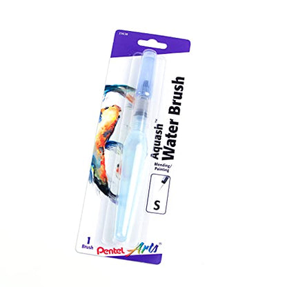 Pentel Arts Aquash Water Brush, Small Brush, Fine Point Tip, 1 Pack (FRHFBP) - style: Fine