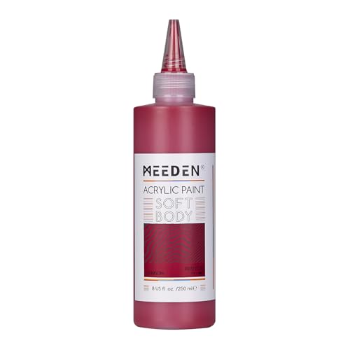 MEEDEN Soft Body Acrylic Paint: Crimson Red Matte Finish 250ml/8.45oz - color: Crimson