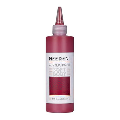 MEEDEN Soft Body Acrylic Paint: Crimson Red Matte Finish 250ml/8.45oz - color: Crimson