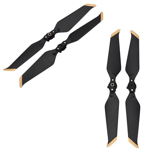 8 PCS 8743F Propellers for Mavic 2, Low-Noise and Quick-Release Stable Blade Replacement Props for DJI Mavic 2 (Golden Tip), Drone Accessories with 2 PCS Propeller Fixing Clips