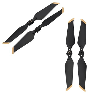 8 PCS 8743F Propellers for Mavic 2, Low-Noise and Quick-Release Stable Blade Replacement Props for DJI Mavic 2 (Golden Tip), Drone Accessories with 2 PCS Propeller Fixing Clips
