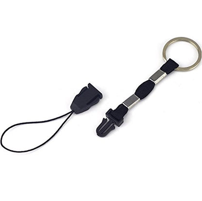 YOUOWO 10Pcs Nylon Finger Short Lanyards With Circular Ring Detachable - color: 10 Pack-black