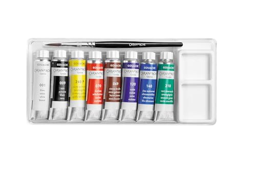 Caran d'Ache Gouache Studio Set, 10ml, 8 Tubes of Assorted Colors (2001.408)