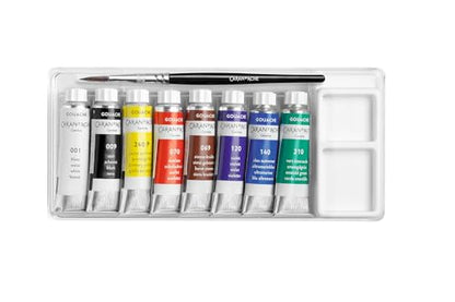 Caran d'Ache Gouache Studio Set, 10ml, 8 Tubes of Assorted Colors (2001.408)