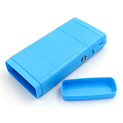 CUESOUL ANTIE Hard Dart Case, Holds 6 Steel/Soft Tip Darts & Extra Tips, Shafts & Flights, Durable Use - color: Solid Blue