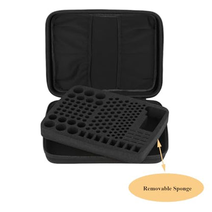 Battery Organizer Storage Box, Battery Vault Case Waterproof Explosionproof Holder Box, Batteries Carrying Case Container Bag (Holds 148 Batteries AA AAA C D 9V)（No tester included）