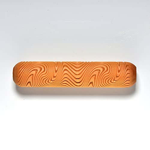 MKM Pottery Tools Wood Big Hand Rollers for Clay (BHR-79 Psychedelic Wave) - color: BHR-79 Psychedelic Wave