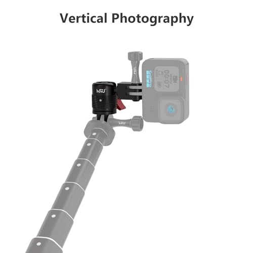 HSU 360° Rotation Camera Mount, Aluminum Vertical Bracket Tripod Adapter - size: 2.54 cm x 2.54 cm x 7.87 cm